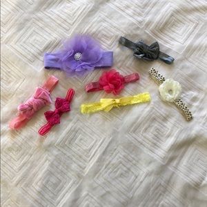 Bundle of head bands for baby girl